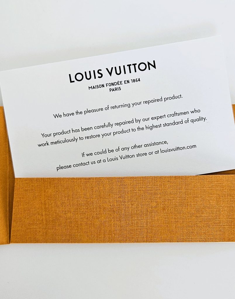 Louis Vuitton Reparaturservice Karte