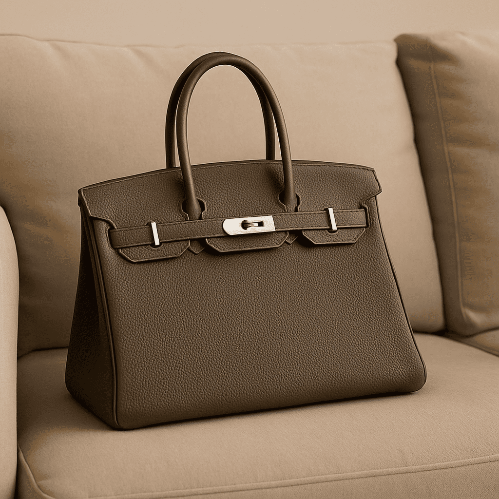 Hermes Birkin 30 Togo Leder Farbe Etoupe 