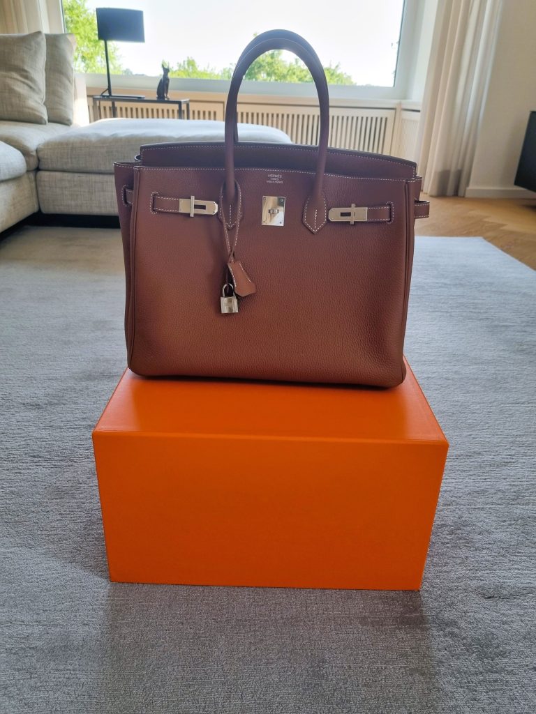 Hermes Birkin 35 gold in Togo Leder