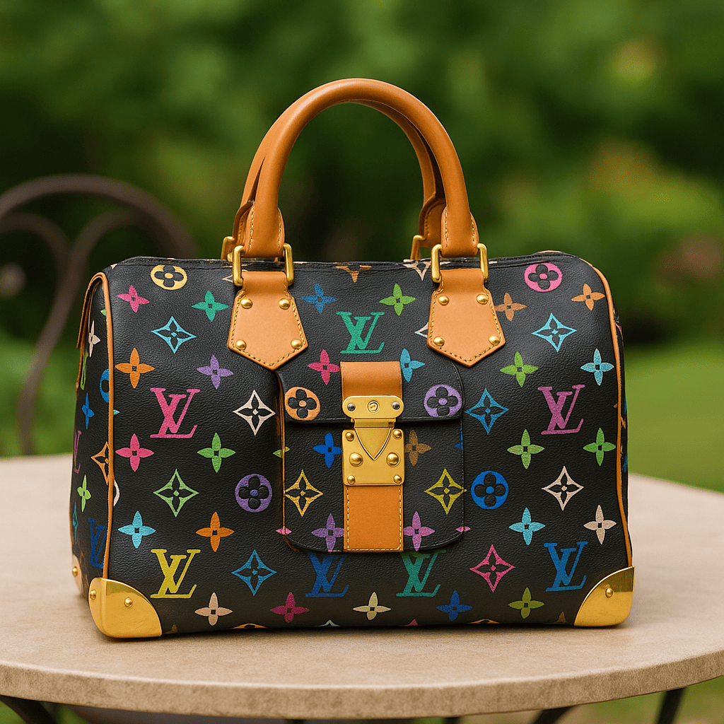 Louis Vuitton Speedy Multicolor Murakami schwarz