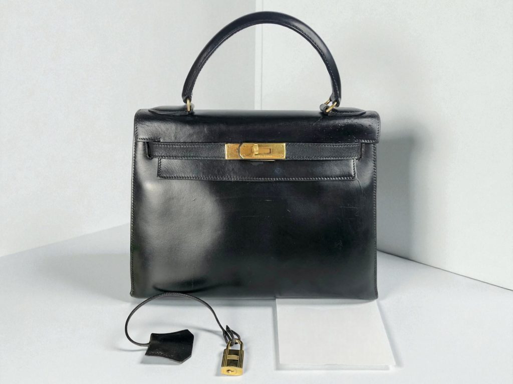 Vintage Hermes Kelly Box Leder