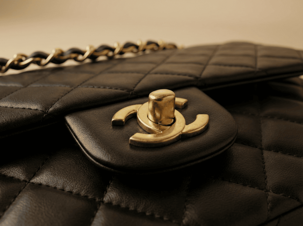 Chanel Classic Flap schwarz CC Verschluss