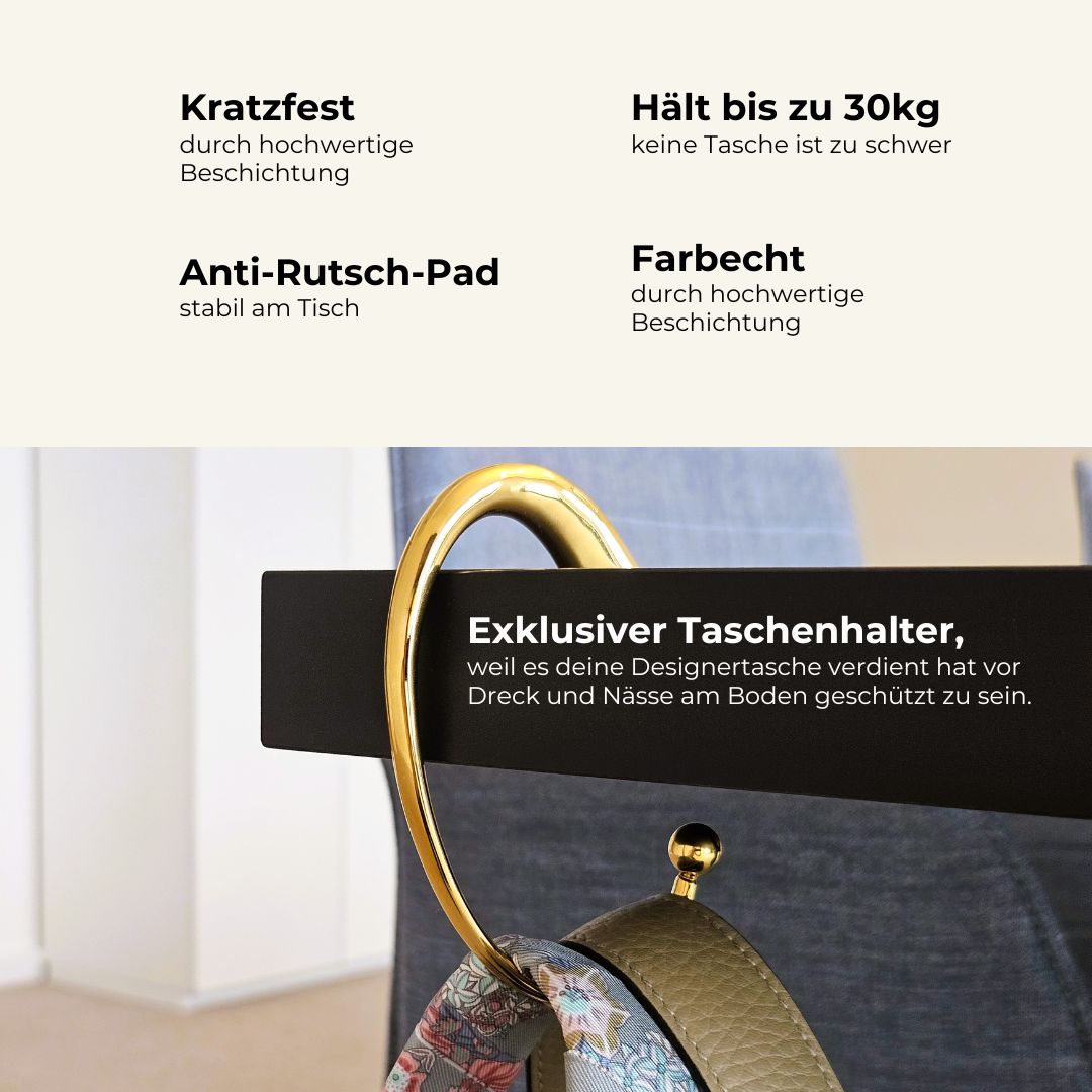 Taschenhalter Tisch Gold Taschenhalter Tisch Gold