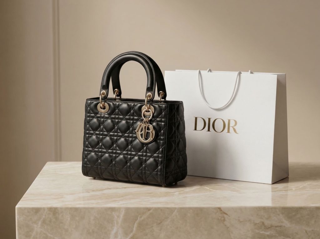 Lady Dior small in schwarz